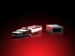 Fisch / ICHTHYS - USB-Stick, LED weiß, 16 GB – GLASFOTO.COM